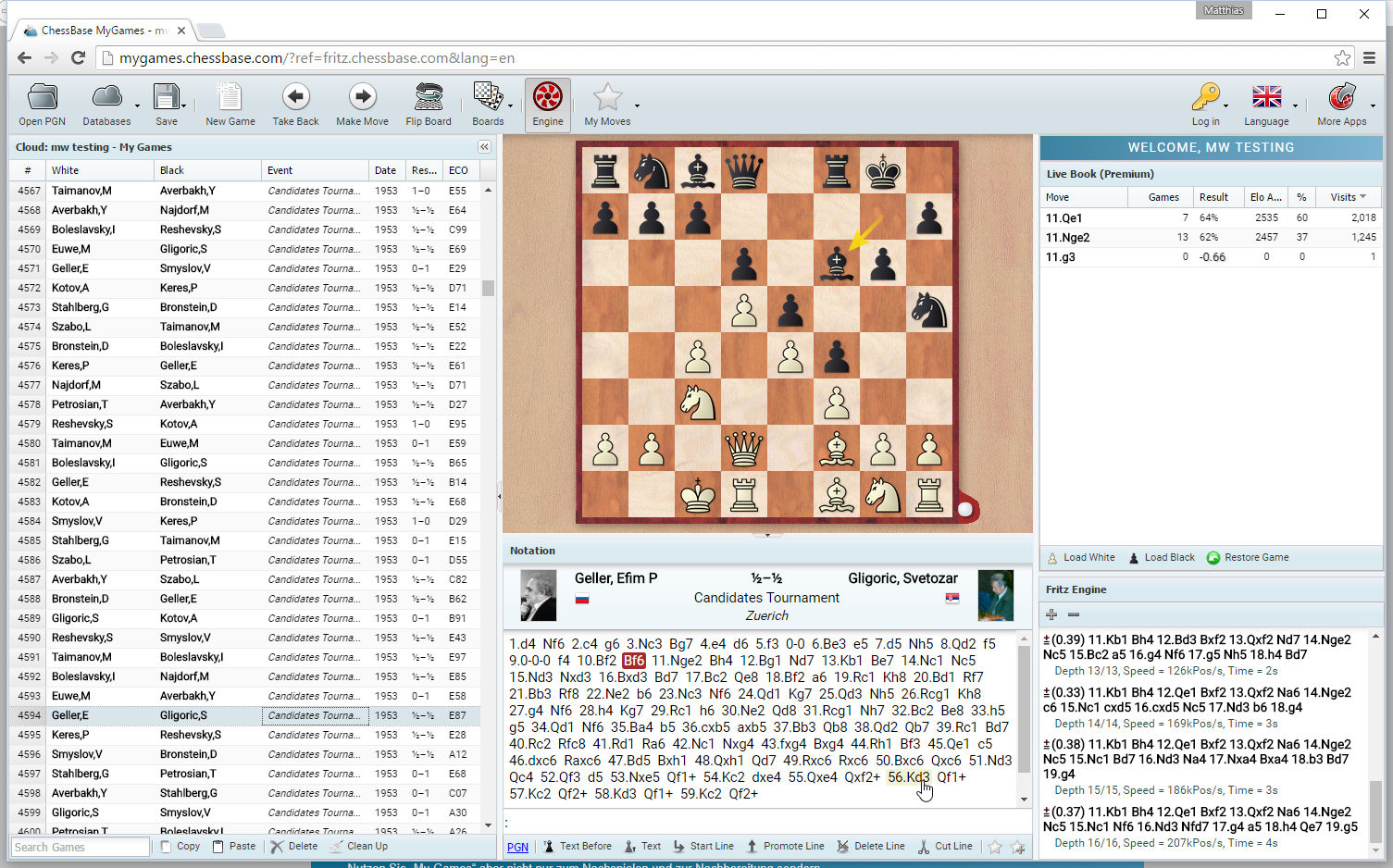 Fritz Online - ChessBase Account