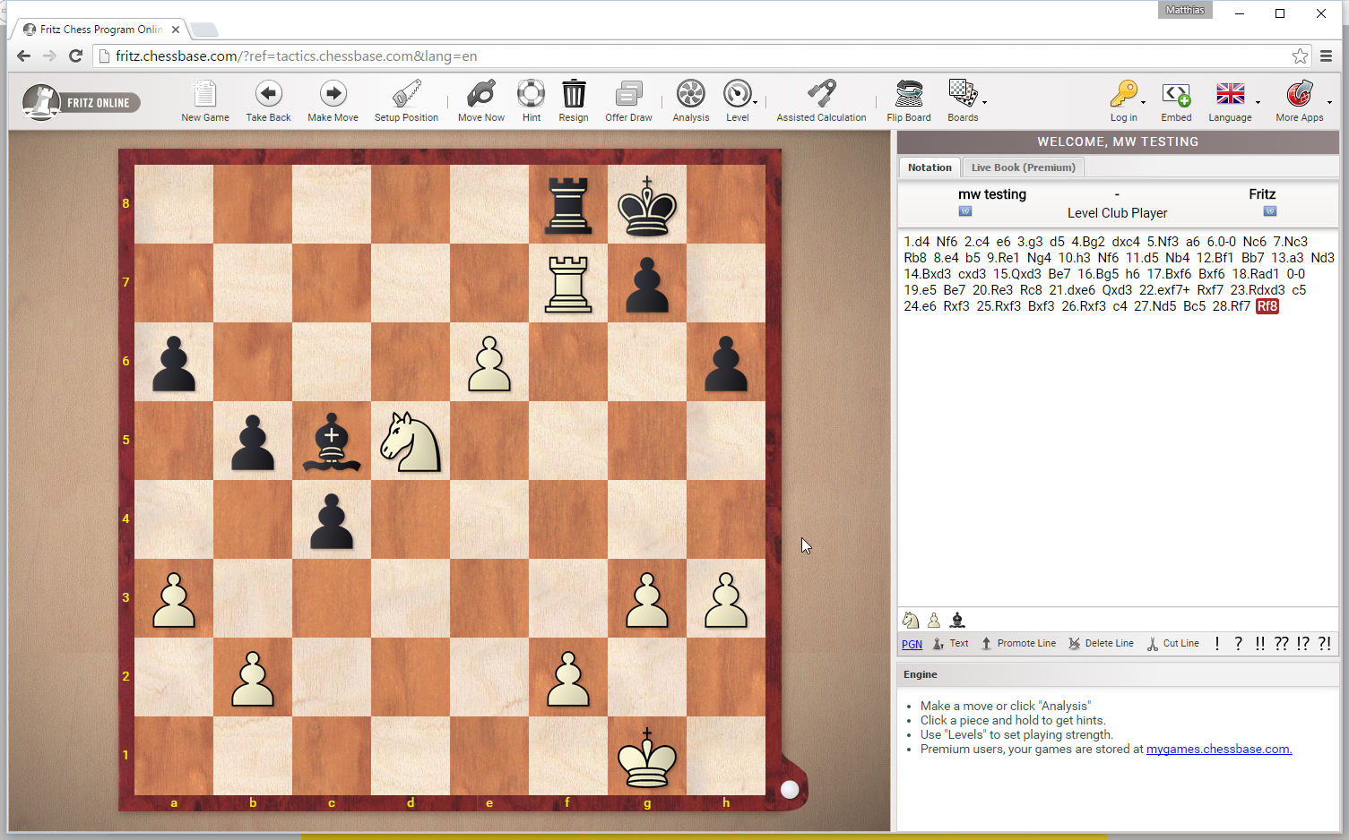 Fritz Online - ChessBase Account